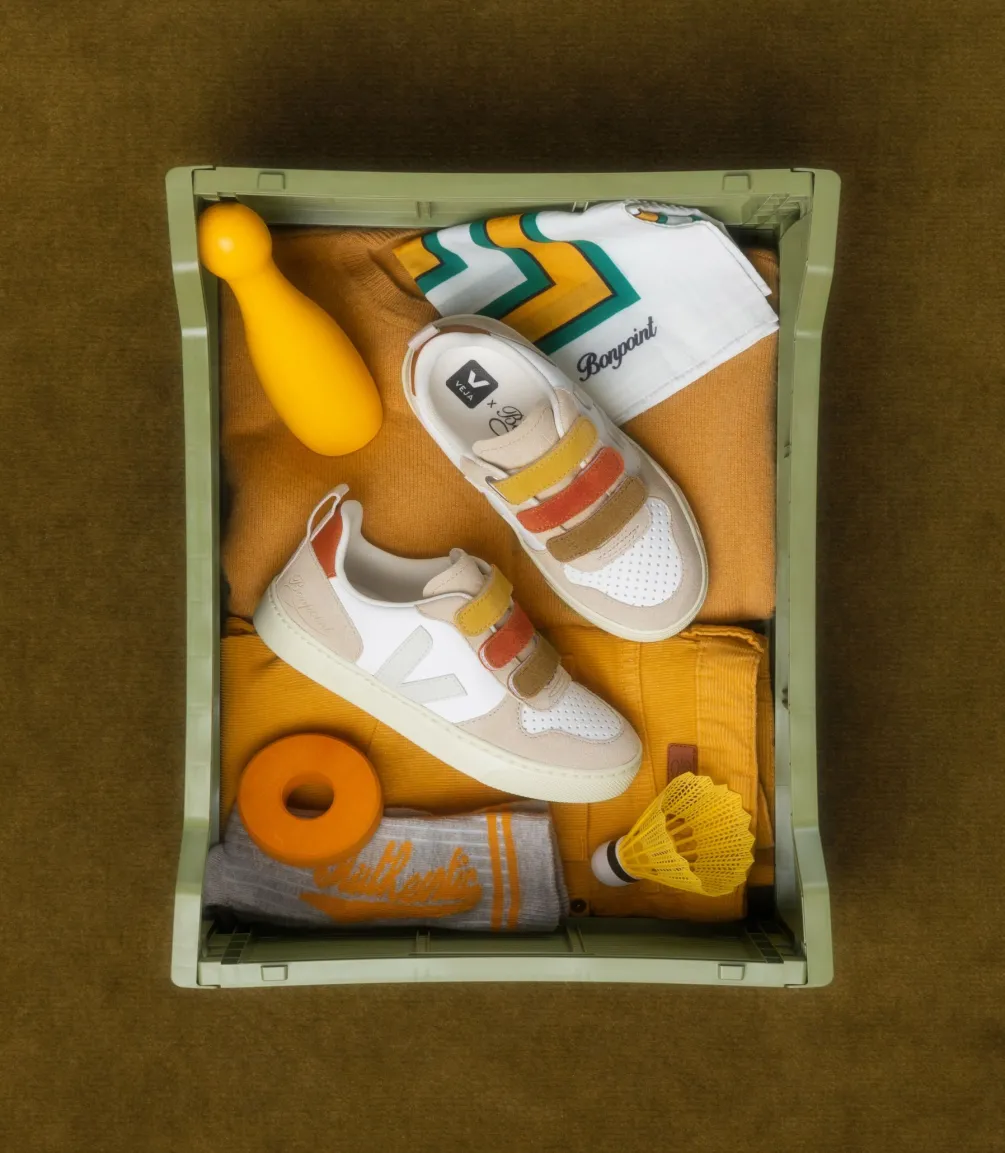 V-10 LEATHER X BONPOINT MULTICO ALMOND<VEJA Shop