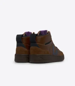 V-95 LEATHER WALNUT BLACK<VEJA Best Sale