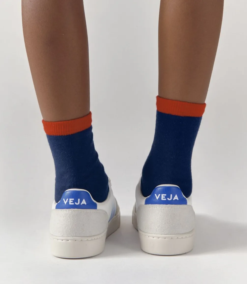 V-12 LEATHER WHITE AQUA PAROS<VEJA Best Sale