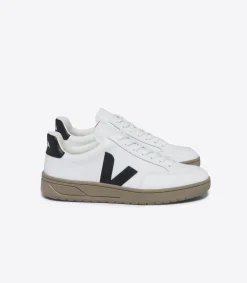 V-12 LEATHER WHITE BLACK DUNE<VEJA Online