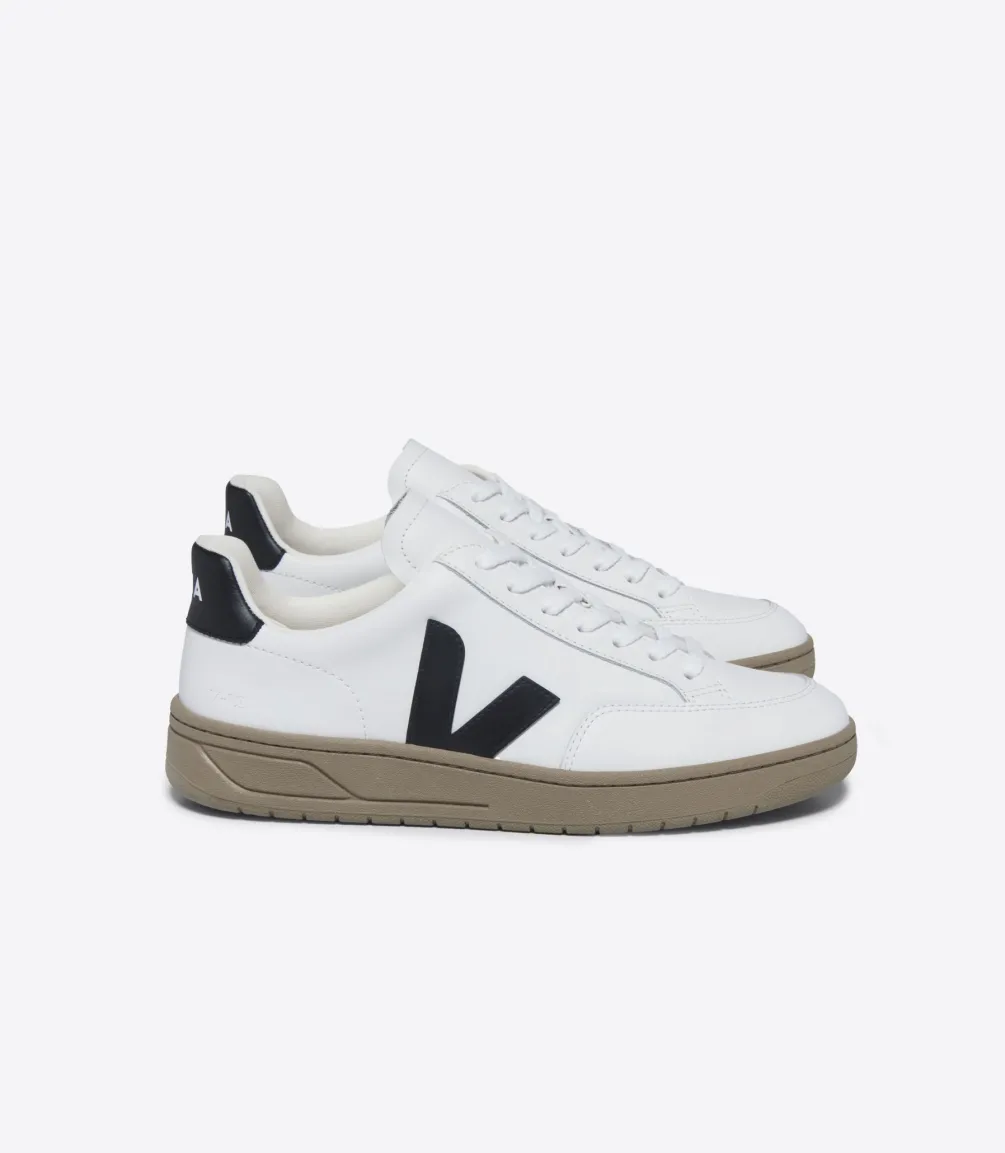 V-12 LEATHER WHITE BLACK DUNE<VEJA Online
