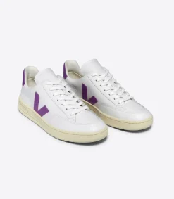 V-12 LEATHER WHITE COSMOS<VEJA New