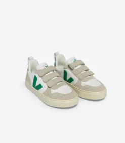 V-10 LEATHER WHITE EMERAUDE<VEJA Sale