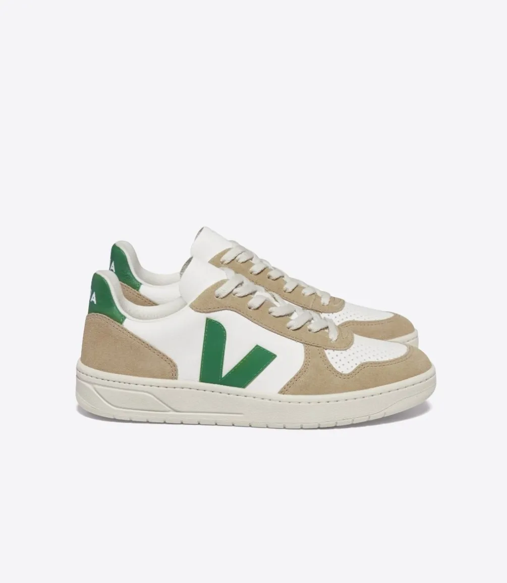 V-10 LEATHER WHITE EMERAUDE SAHARA<VEJA New