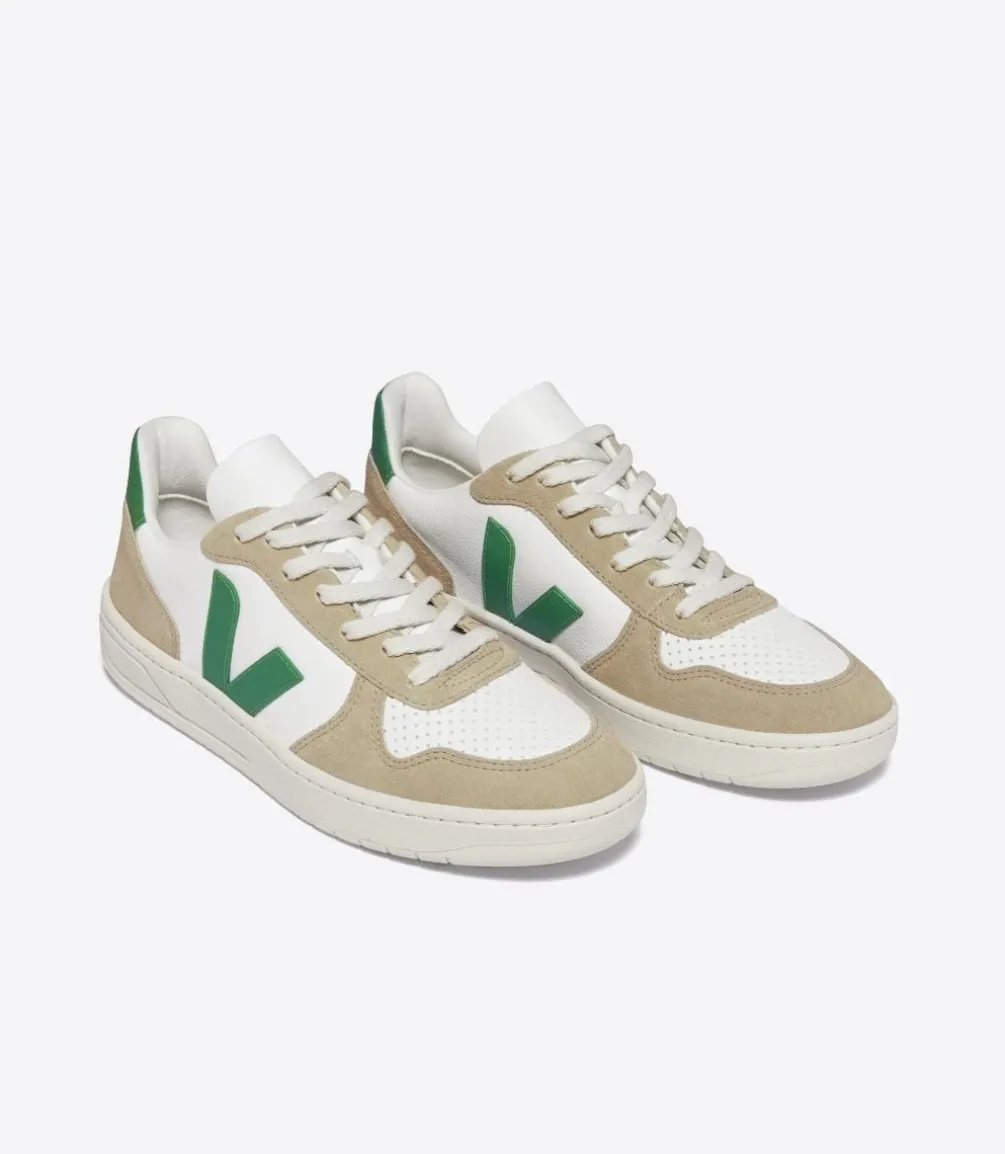 V-10 LEATHER WHITE EMERAUDE SAHARA<VEJA New