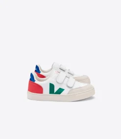 V-12 LEATHER WHITE EMERAUDE PEKIN<VEJA Best