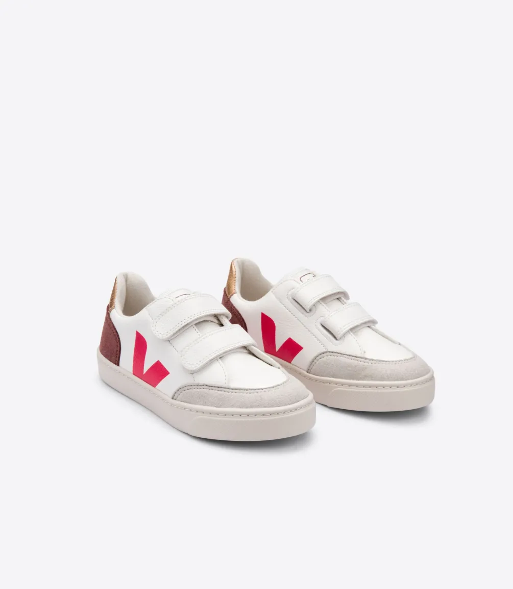 V-12 LEATHER WHITE MULTICO DRIED PETAL<VEJA Cheap