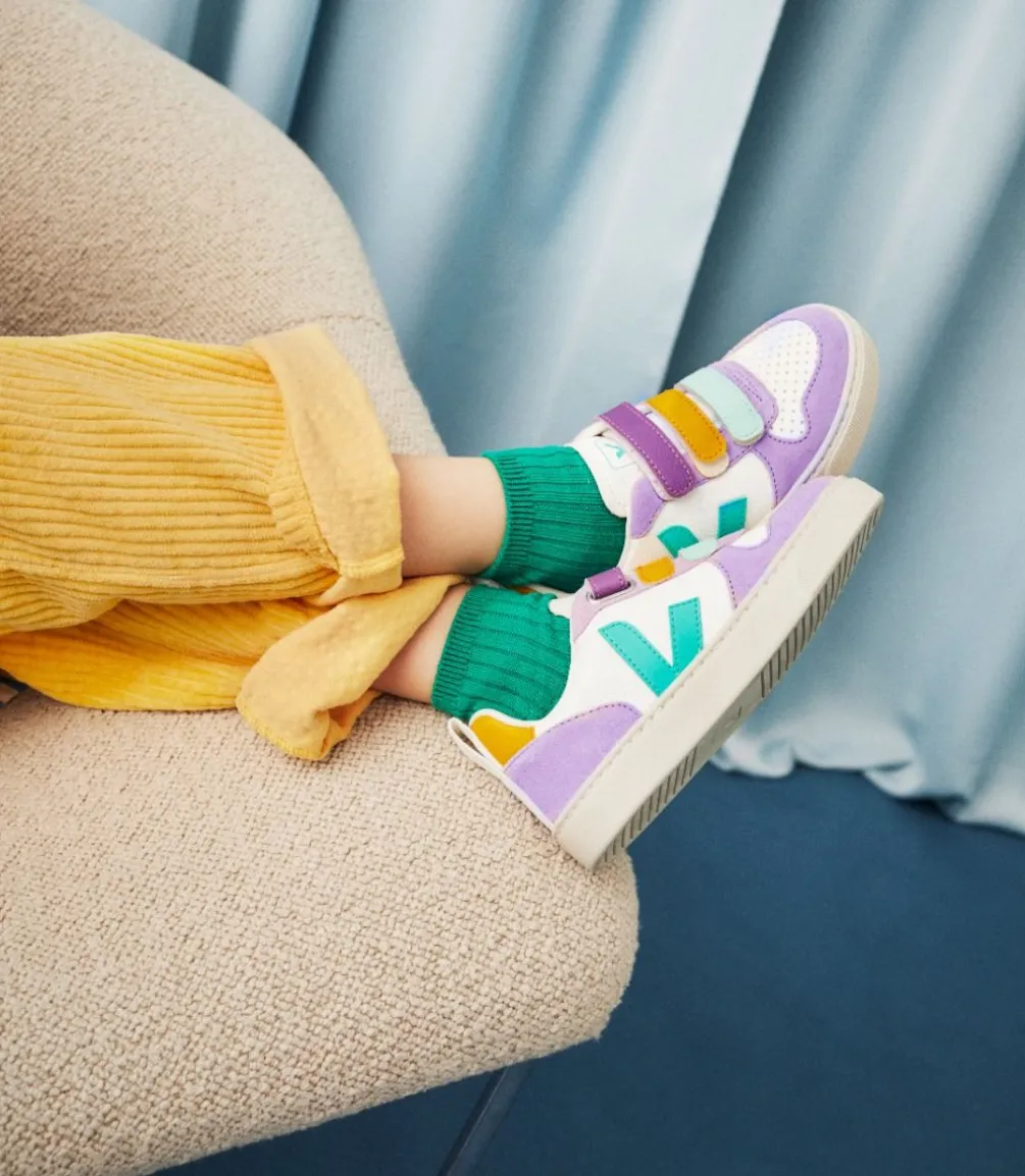 V-10 LEATHER WHITE MULTICO FRESHMINT<VEJA Store