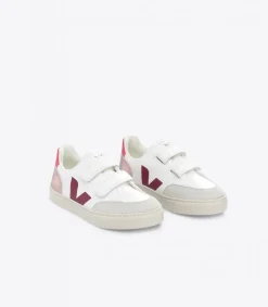 V-12 LEATHER WHITE MULTICO NACRE<VEJA Clearance