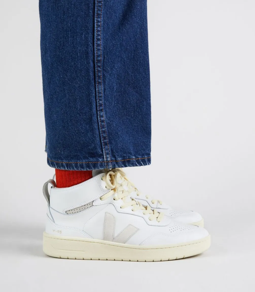 V-95 LEATHER WHITE NATURAL<VEJA Sale