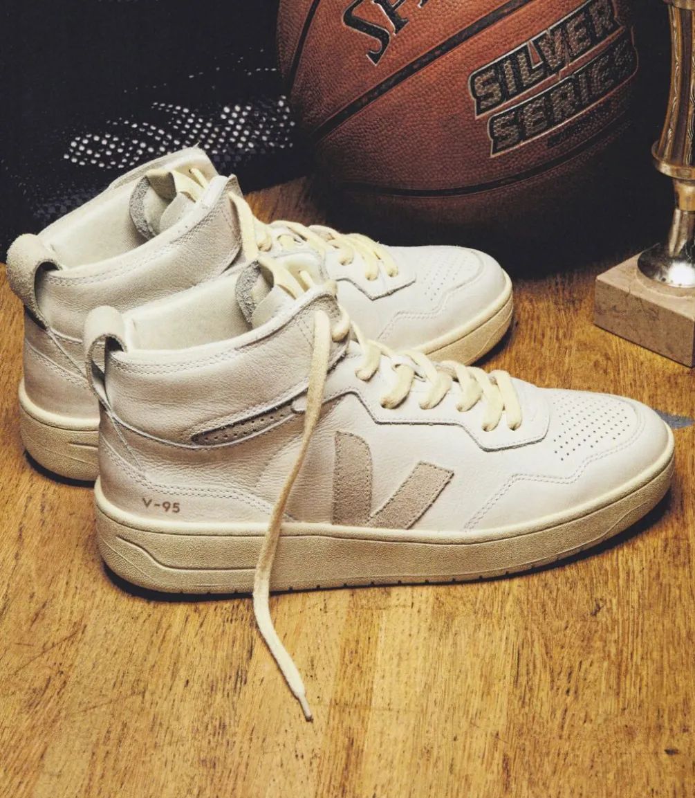 V-95 LEATHER WHITE NATURAL<VEJA Sale