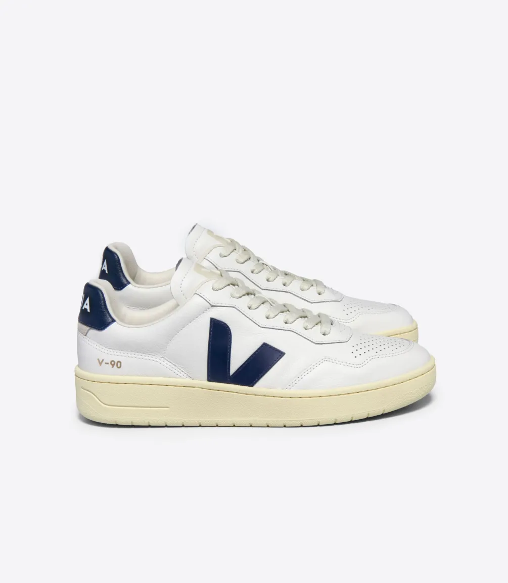 V-90 LEATHER WHITE NAUTICO<VEJA Store