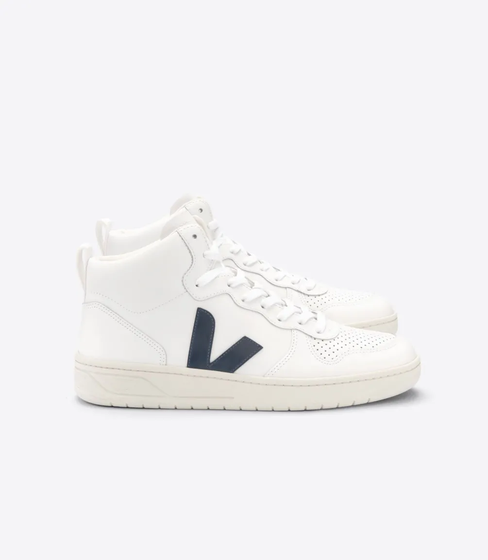V-15 LEATHER WHITE NAUTICO<VEJA Best Sale