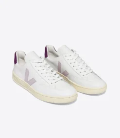 V-12 LEATHER WHITE PARME MAGENTA<VEJA Hot