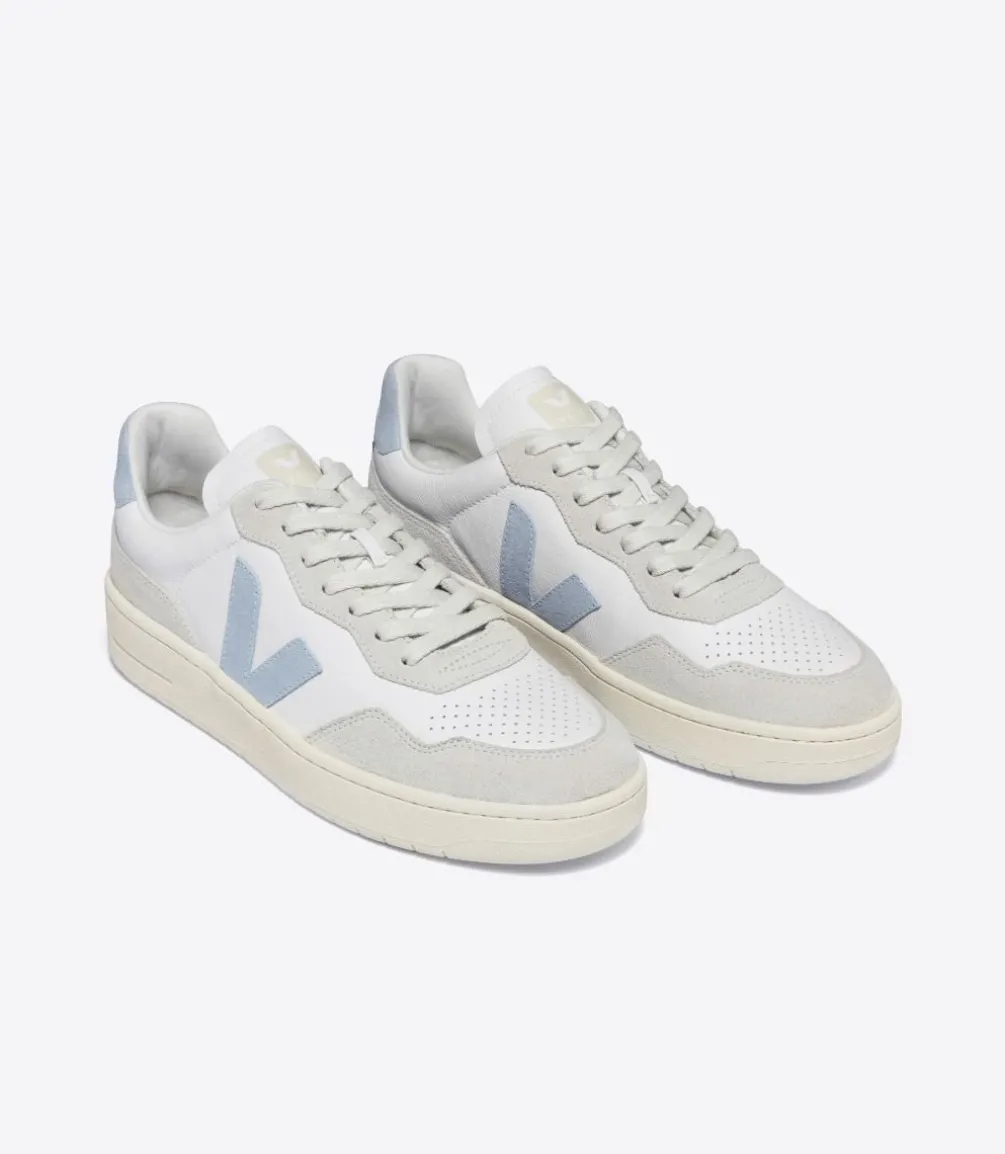 V-90 LEATHER WHITE STEEL<VEJA Flash Sale