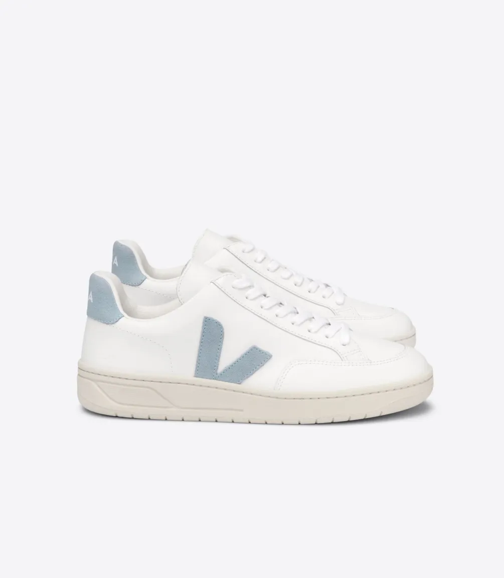 V-12 LEATHER WHITE STEEL<VEJA Discount