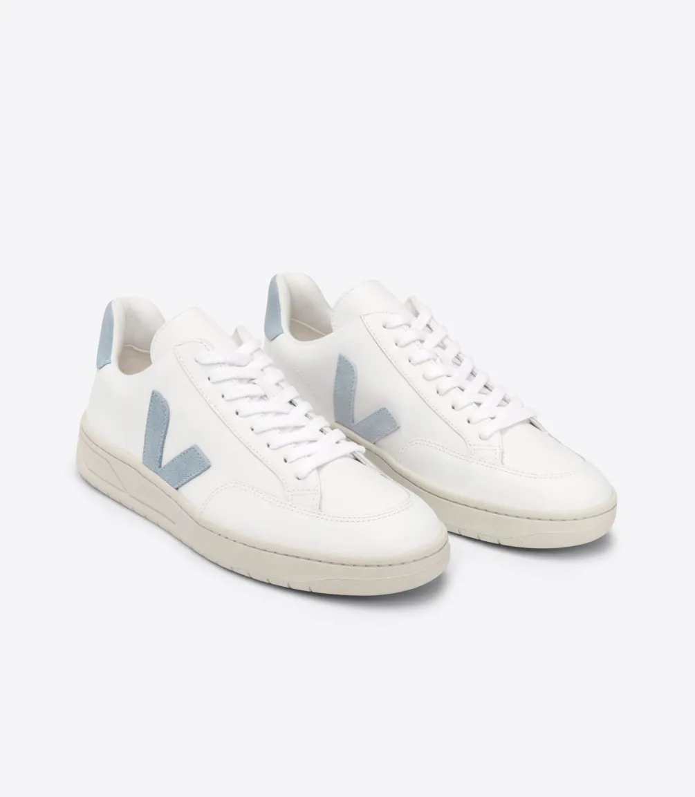 V-12 LEATHER WHITE STEEL<VEJA Discount