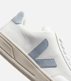 V-12 LEATHER WHITE STEEL<VEJA Discount