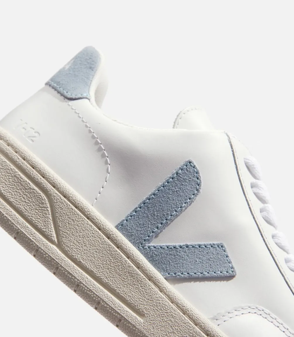 V-12 LEATHER WHITE STEEL<VEJA Discount