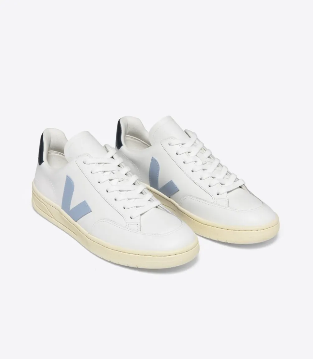 V-12 LEATHER WHITE STEEL NAUTICO<VEJA Hot