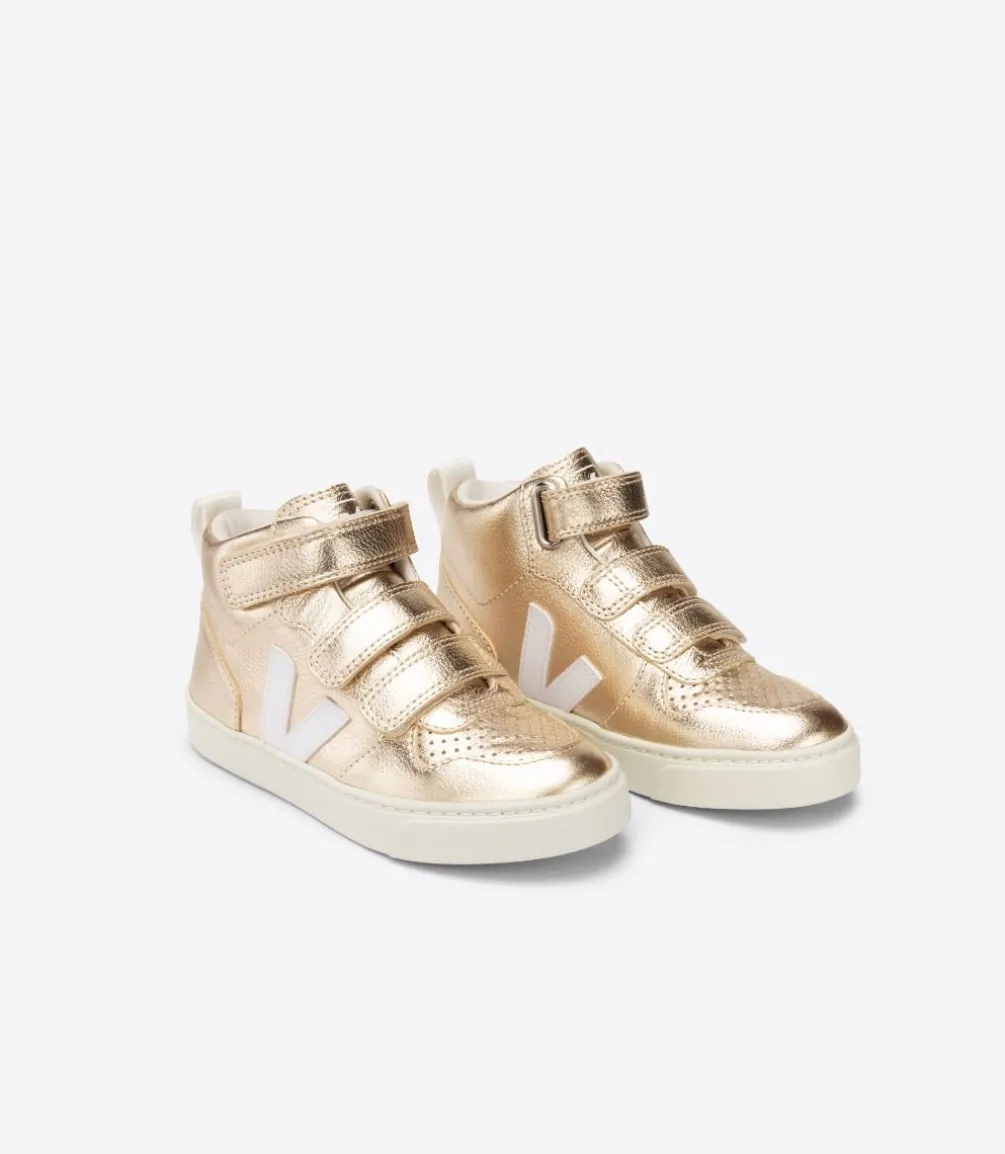 V-10 MID LEATHER GOLD WHITE<VEJA Cheap