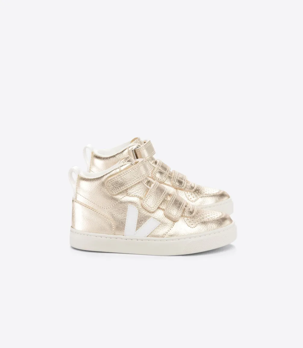 V-10 MID LEATHER PLATINE WHITE<VEJA New