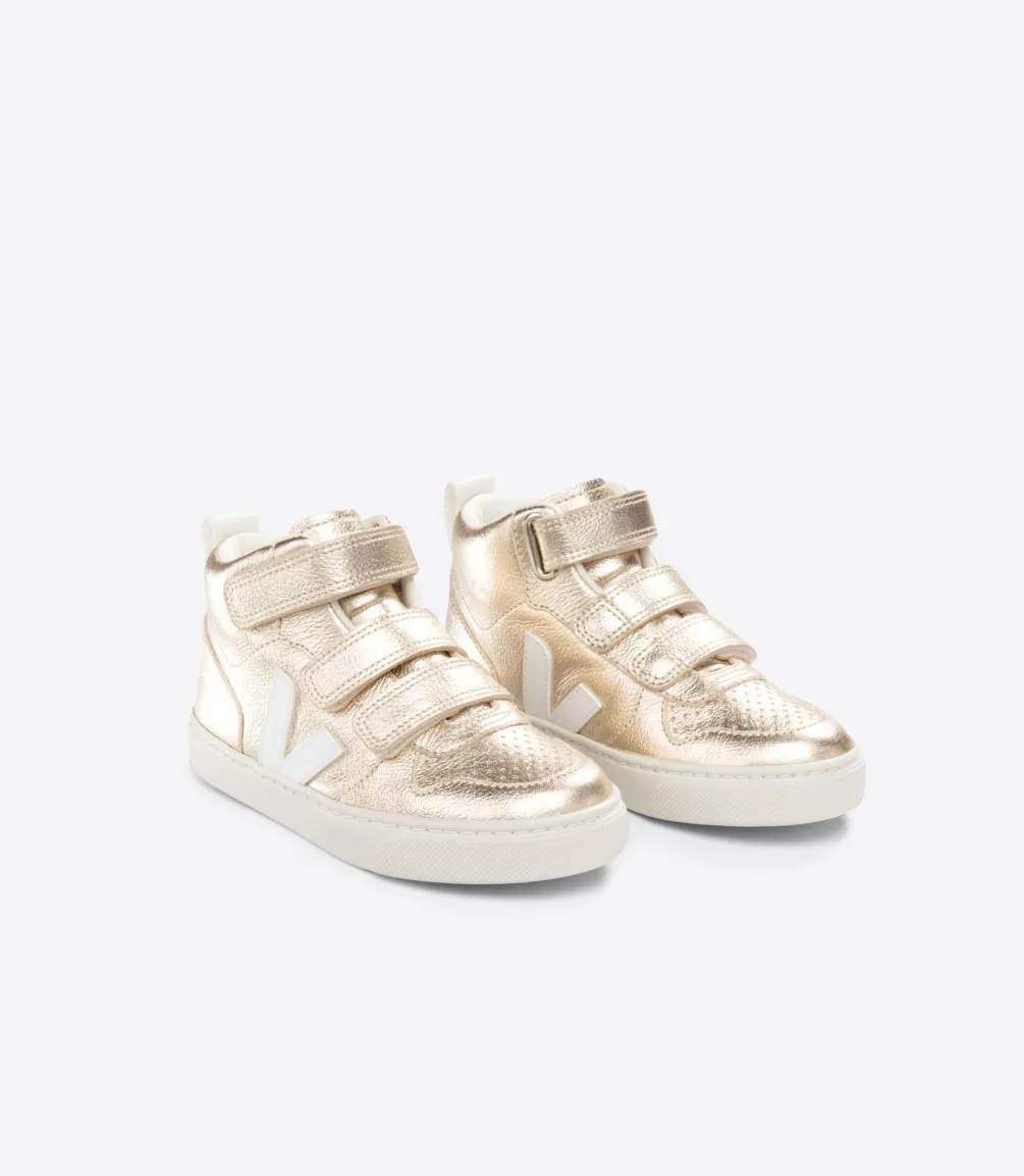 V-10 MID LEATHER PLATINE WHITE<VEJA New