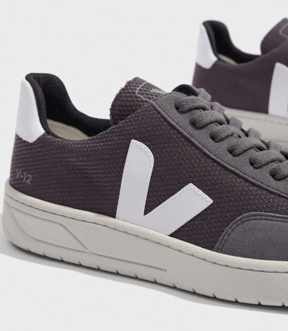 V-12 VEGAN B-MESH GRAFITE WHITE<VEJA Clearance