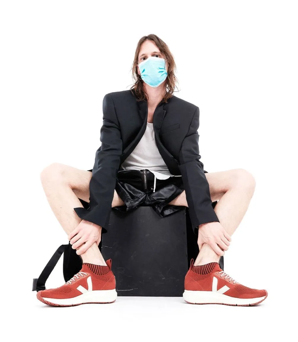 V-KNIT X RICK OWENS MID RUST<VEJA Fashion