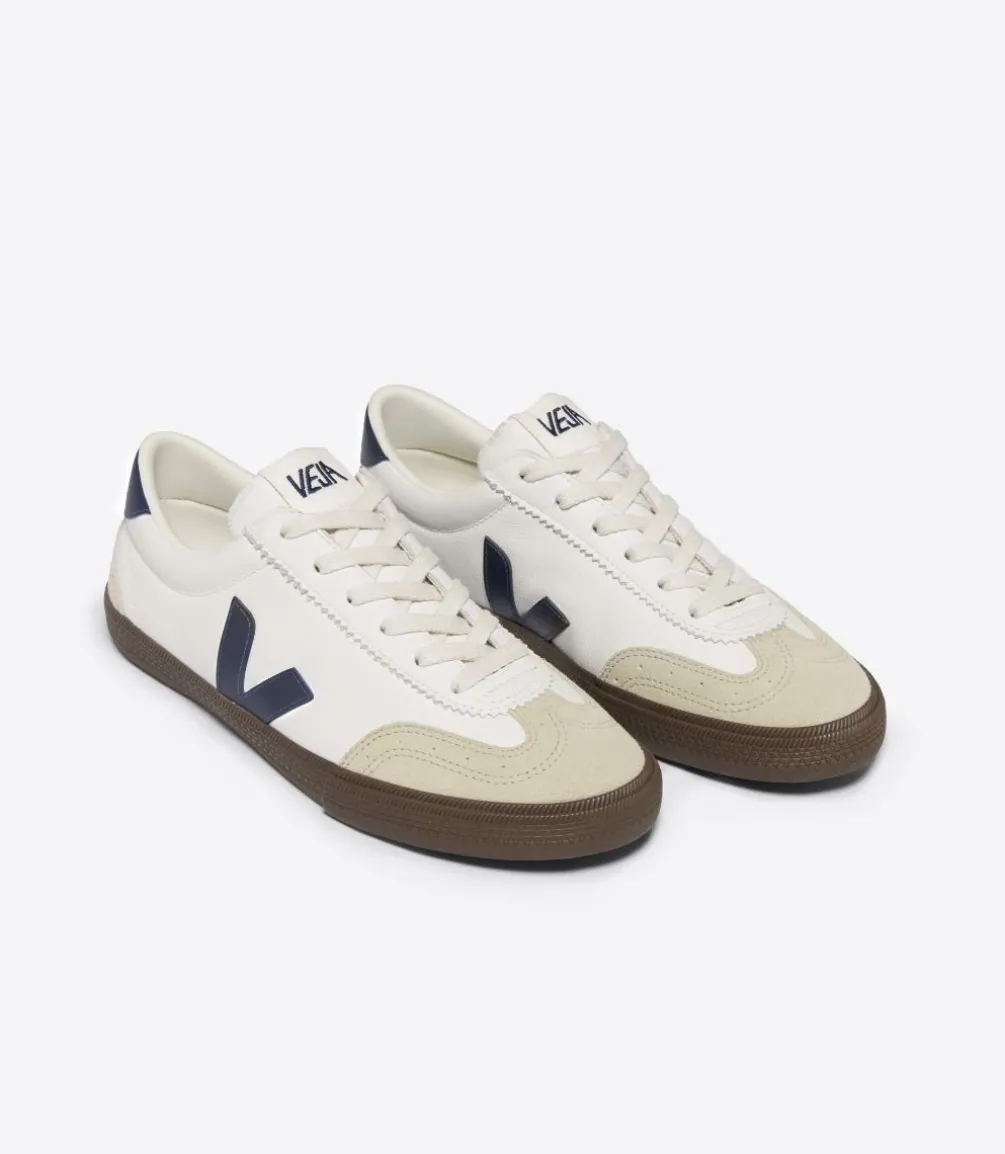VOLLEY LEATHER WHITE NAUTICO BARK<VEJA Fashion