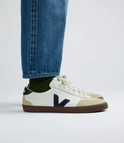 VOLLEY LEATHER WHITE NAUTICO BARK<VEJA Fashion